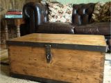 Antique Trunk Coffee Table Vintage Industrial Chest Storage Trunk Table Wwii Military Chest