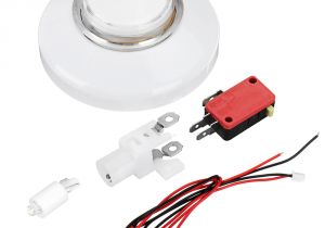 Arcade button Light Switch 80mm Color Changing Led Push button with Light Cable Micro Switch