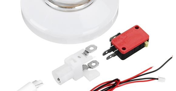 Arcade button Light Switch 80mm Color Changing Led Push button with Light Cable Micro Switch