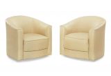 Armless Swivel Accent Chair Upholstery 4212 Swivel Chair Leathercraft Furniture