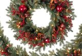 Artificial Christmas Wreaths Decorated Wreath and Garland are Lovingly Laden with Natural Embellishments