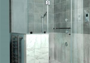 Atlantic Shower Door Custom Frameless Shower Corner Shower Door to Ceiling with D Handle