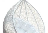Auxerre Teardrop Pvc Swing Chair with Stand Hanging Chair Rattan Egg White Half Teardrop Wicker Hanging Chair