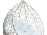 Auxerre Teardrop Pvc Swing Chair with Stand Hanging Chair Rattan Egg White Half Teardrop Wicker Hanging Chair