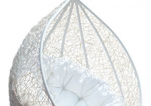 Auxerre Teardrop Pvc Swing Chair with Stand Hanging Chair Rattan Egg White Half Teardrop Wicker Hanging Chair