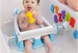 Baby Bath Seat attaches Tub Baby Bathtub Seat with Backrest Suction Cups to Side