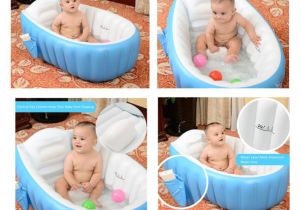 Baby Bath Tub Air Pump Cho Cho Blue Inflatable Baby Bath Tub with Pump