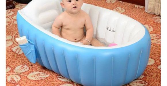 Baby Bath Tub Air Pump Cho Cho Blue Inflatable Baby Bath Tub with Pump