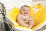 Baby Bath Tub for Bathroom Sink Newborn Baby Bathtub Cute Foldable Sunflower Mat soft Seat