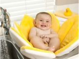Baby Bath Tub for Bathroom Sink Newborn Baby Bathtub Cute Foldable Sunflower Mat soft Seat