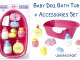 Baby Bath Tub Gift Set You and Me Pink Baby Doll Bath Tub Time Set Accessories