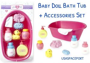 Baby Bath Tub Gift Set You and Me Pink Baby Doll Bath Tub Time Set Accessories