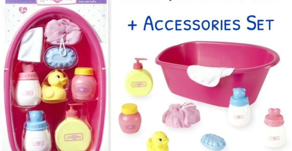 Baby Bath Tub Gift Set You and Me Pink Baby Doll Bath Tub Time Set Accessories