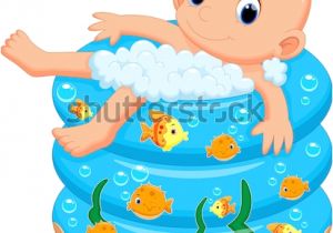 Baby Bath Tub Vector Cartoon Bath Tub Stock Royalty Free