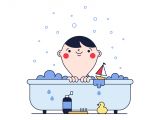 Baby Bath Tub Vector Free Baby Bath Vector Download Free Vectors Clipart