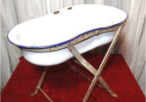 Baby Bath Tub with A Stand Vintage French Baby Bath Storage Bowl Stand Display organizer