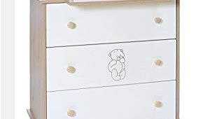 Baby Bath Tub with Chest Of Drawers Baby Changing Chest Bear Nursery Furniture Changer Unit