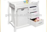 Baby Bath Tub with Chest Of Drawers Wooden Baby Changing Table with Nursery Cabinet and