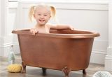 Baby Bath Tub with Claw Feet 32" Baby Hammered Copper Clawfoot Tub Bathroom
