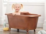 Baby Bath Tub with Claw Feet 32" Baby Hammered Copper Clawfoot Tub Bathroom