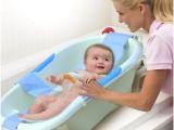 Baby Bath Tub with Head Support Infant Baby Bath Adjustable Support for Bathtub Seat Sling