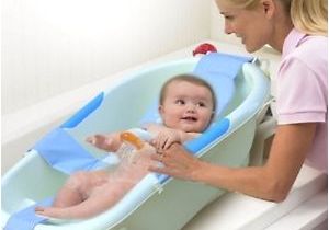 Baby Bath Tub with Head Support Infant Baby Bath Adjustable Support for Bathtub Seat Sling