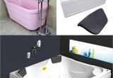 Baby Bath Tub with Head Support Pu Black Bath Pillow Bathtub Spa Head Rest Neck Support