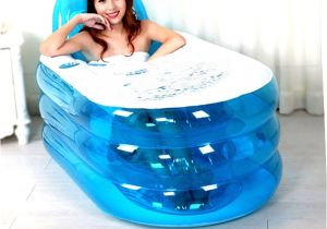 Baby Bath Tub with Pump Foldable Durable Spa Inflatable Bath Tub Adult with Air