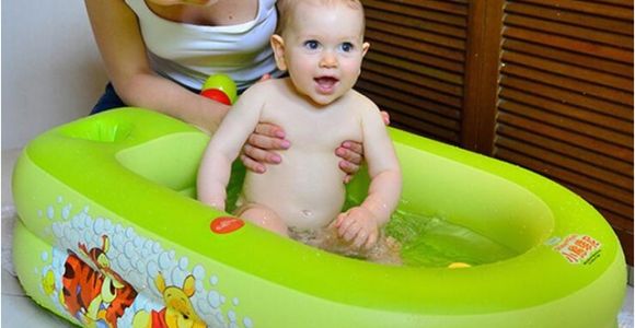 Baby Bath Tub with Pump High Quality Inflatable Baby Tub with Foot Pump Food Grade