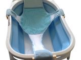 Baby Bath Tub with Sling Baby Bathtub Seat Support Sling Hammock Net Infant Bath