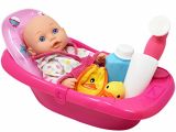 Baby Bath Tub with Sprayer Super Cute Baby Doll Bathtub Set Featuring 12" All Vinyl