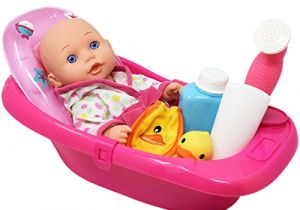 Baby Bath Tub with Sprayer Super Cute Baby Doll Bathtub Set Featuring 12" All Vinyl