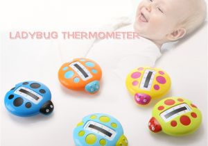 Baby Bath Tub with Temperature Neonatal Ladybird thermometers Cute Image Baby Bath