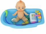 Baby Bath Tub with toys Baby Doll In Bath Tub with Duck and Shower Accessories Set