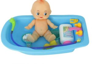 Baby Bath Tub with toys Baby Doll In Bath Tub with Duck and Shower Accessories Set