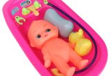 Baby Bath Tub with toys Baby Doll In Bath Tub with Shower Accessories Set Kids