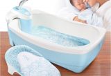 Baby Bath Whirlpool Bathtub Infant Tub Whirlpool Blue Bubbling Spa and Shower Bath