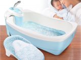 Baby Bath Whirlpool Bathtub Infant Tub Whirlpool Blue Bubbling Spa and Shower Bath