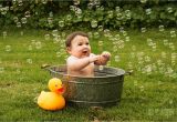 Baby Bathtub 4 Months Cuteness Overload Baby Boy with Bubbles and Giant Rubber