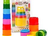 Baby Bathtub Blocker 9pc Building Beakers Nesting Cups Stacking Blocks toddler