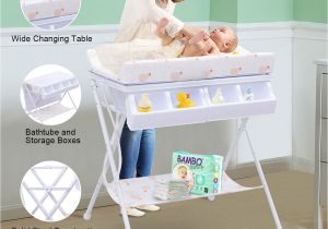 Baby Bathtub Changing Table Combo Costway Costway Infant Baby Bath Changing Table Diaper