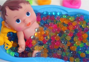 Baby Bathtub Colors Learn Colors Baby Doll Bath Time orbeez Shower Bathtub