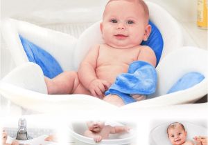 Baby Bathtub for Double Sink Bathtub Folding Non Slip Floral Newborn Bath Tub Cushion