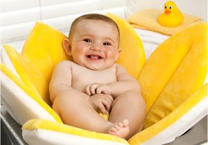Baby Bathtub for Sink Bloomy Baby Bath Flower Sink Mat Yellow
