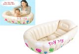 Baby Bathtub for Travel New Tiny tots Inflatable Baby Bath Tub Heat Sensor Travel