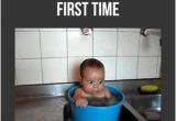 Baby Bathtub Joke Cute Funny First Time Bath Water Baby Quotes Pool