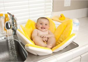 Baby Bathtub Kitchen Sink Blooming Bath A Flower Shaped Baby Support for Sink Baths
