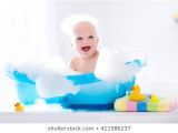 Baby Bathtub Laughing Baby Bath Stock S & Vectors