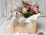 Baby Bathtub Nz Baby Girl Bath Time Snuggles Gift Crate – Mint Floral Nz