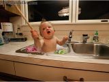 Baby Bathtub On Sink Bathing In the Sink